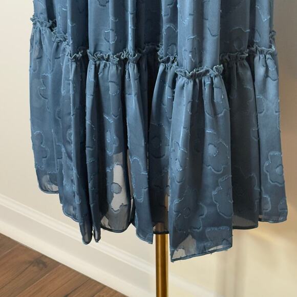Sachin & Babi Chambray Blue Dalia Floral Dress Size 8 - Picture 8 of 16
